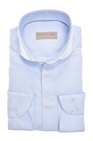 Niebieska Koszula W Kratę Slim Fit