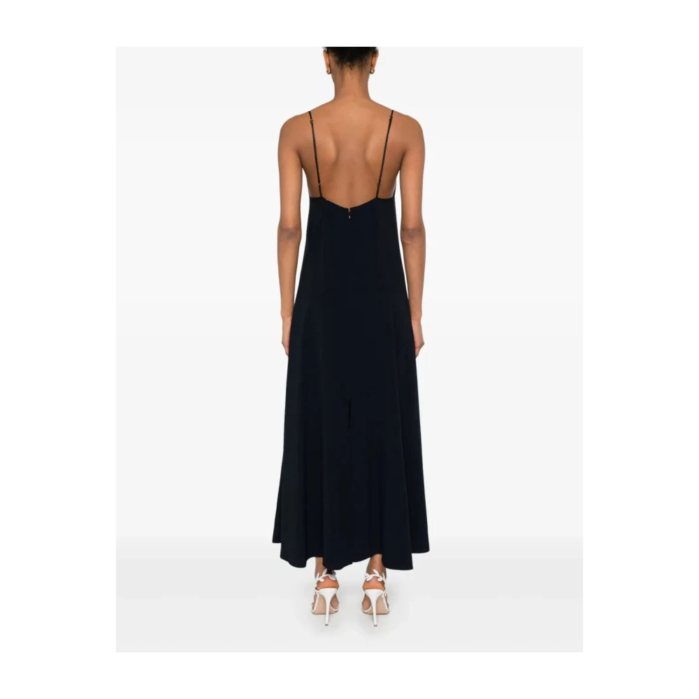 Forte Satijnen Jurk Omkeerbare Stijl Black Dames
