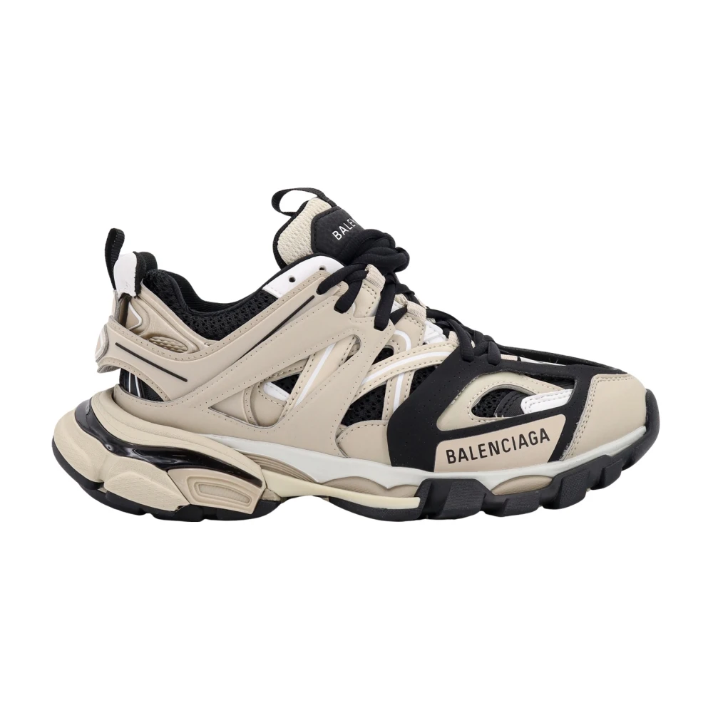 Balenciaga Women's Beige Mesh Sneakers With Rubber Sole