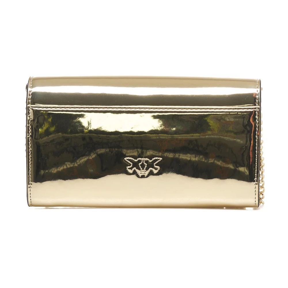 pinko Love One Crossbody Portemonnee met Strass Yellow Dames
