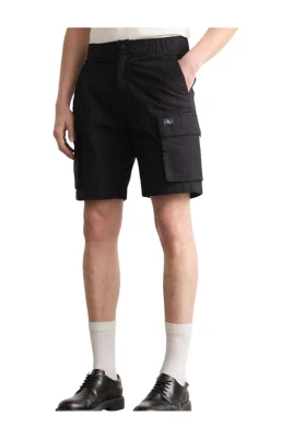 Svarta Cargo Bermuda Shorts