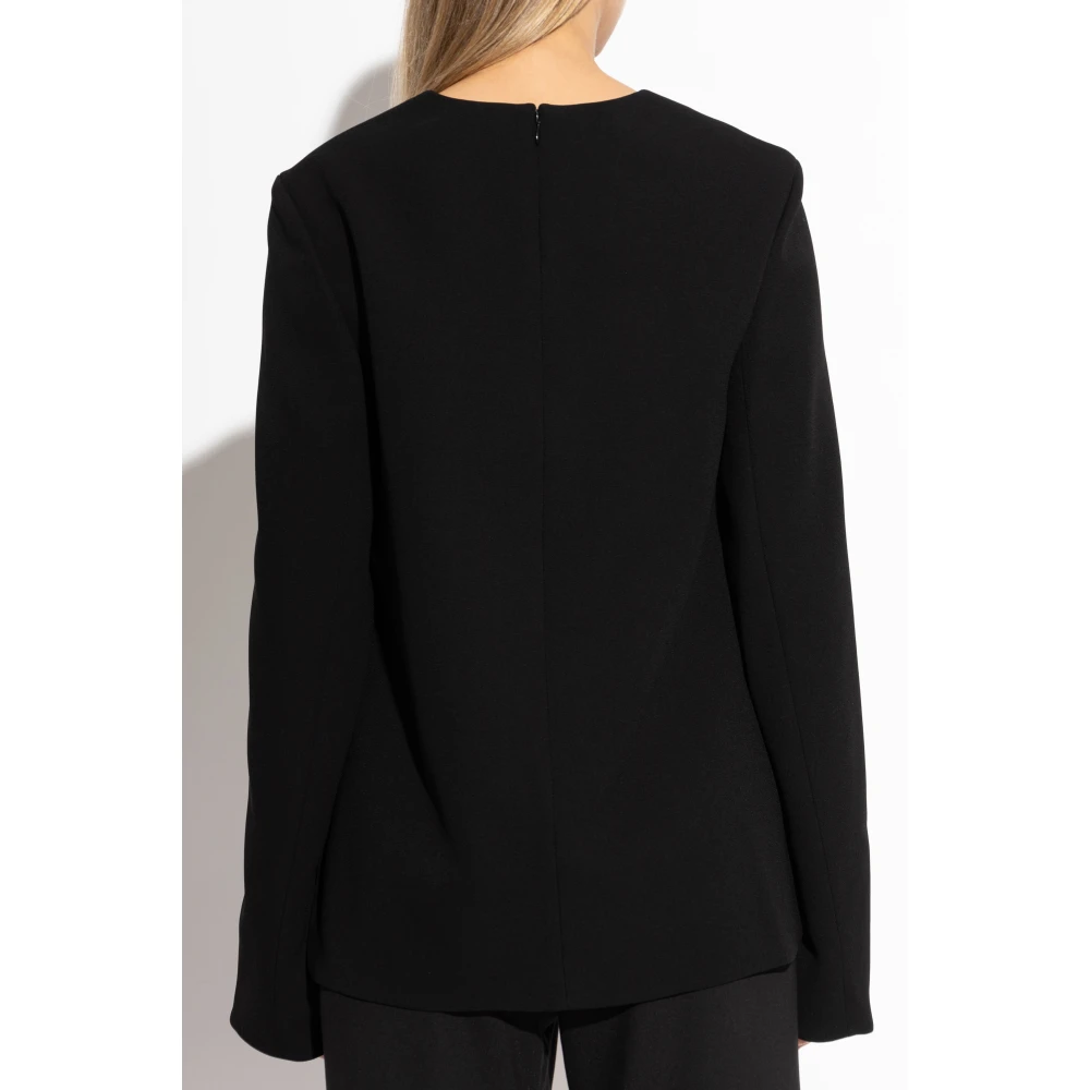 TORY BURCH Lange mouwen top met split Black Dames