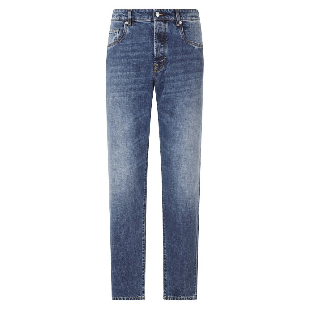 Department Five Blue Straight Fit Jeans, Male, W35, Newman Pantalone Tapered