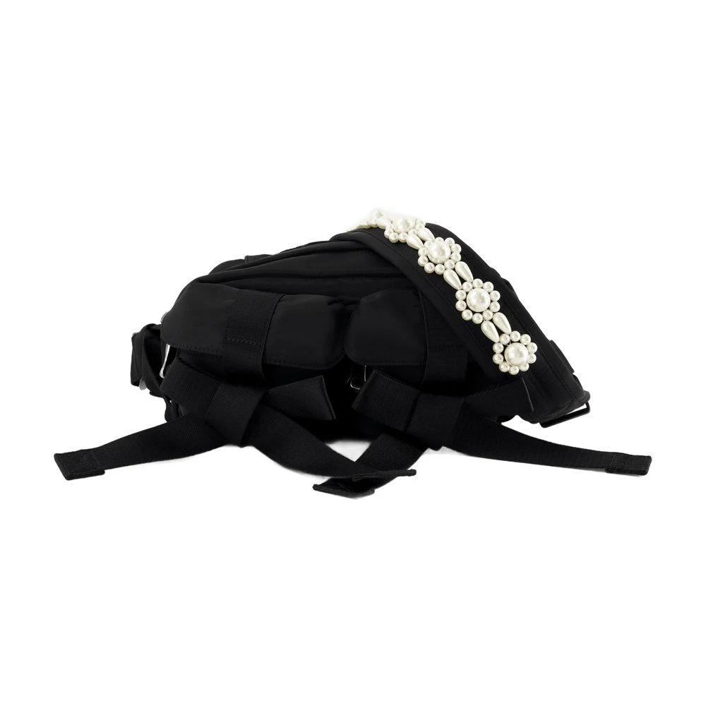 Simone Rocha Black Nylon Crossbody Bag With Handle - Female - Handbags - One Size - Bags