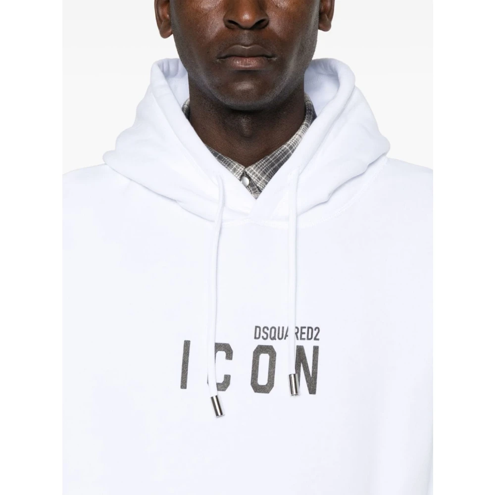 Dsquared2 Witte hoodie met logoprint White Heren