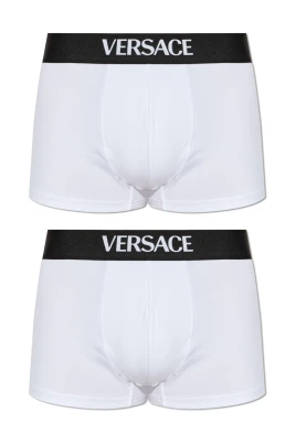 Tvåpack bomullsboxers med logotyp