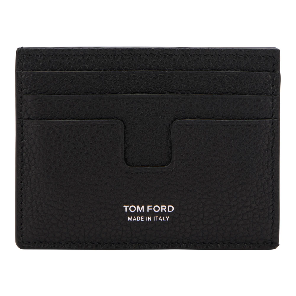 Tom Ford Men's Black Wallets & Cardholders, One Size, Grain Leather Classic Cardholder