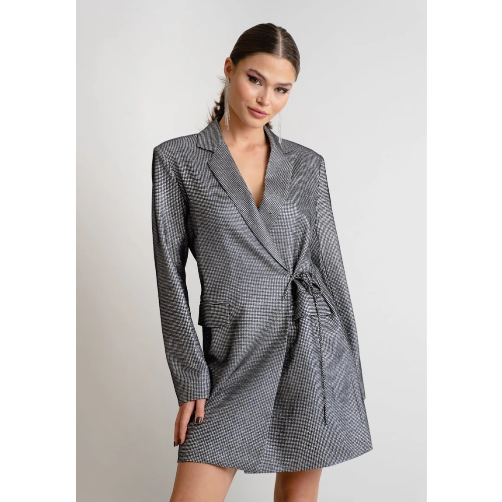 DRY Lake Iconische Zilveren Jurk Gray Dames