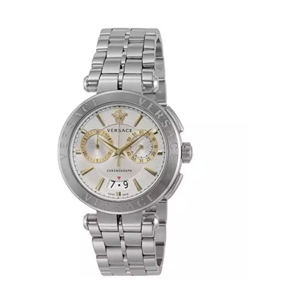 Versace Men's Silver Chronograph Watch