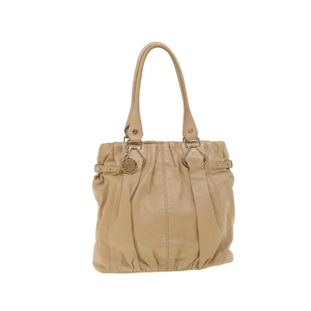 Celine Vintage Begagnad Beige Skinn Celine Axelremsväska Beige, Dam