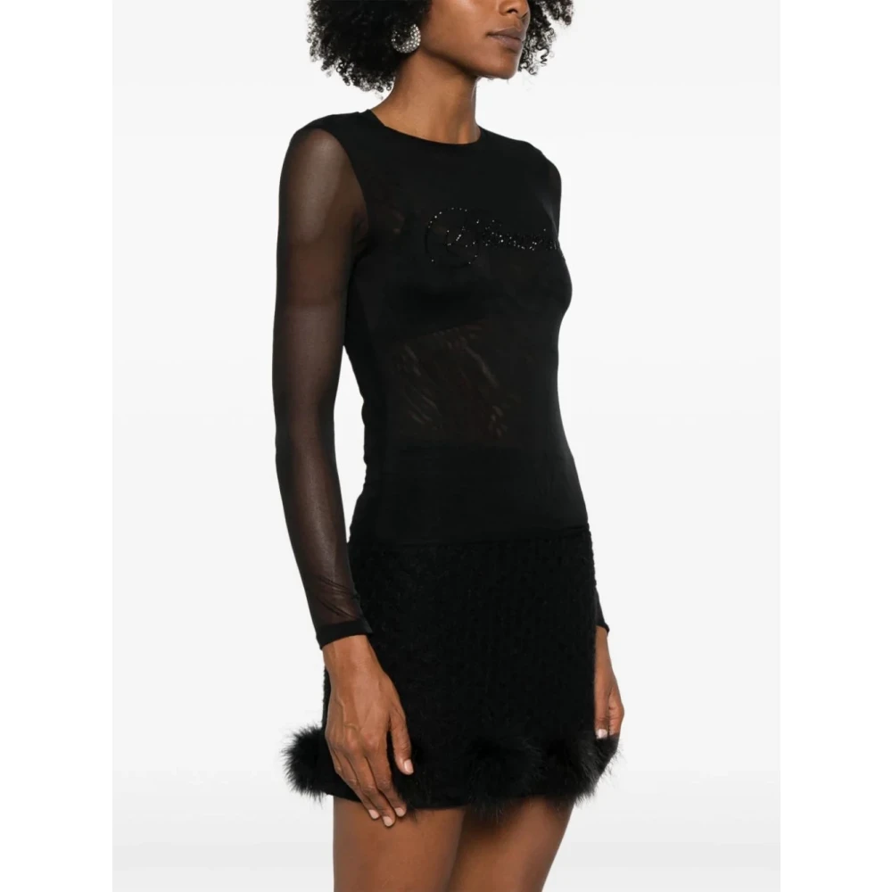 Blumarine Zwart Gebreide Kleding Dames Aw24 Black Dames
