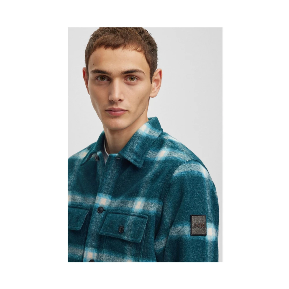 Hugo Boss Casual overhemd lange mouwen groen Green Heren