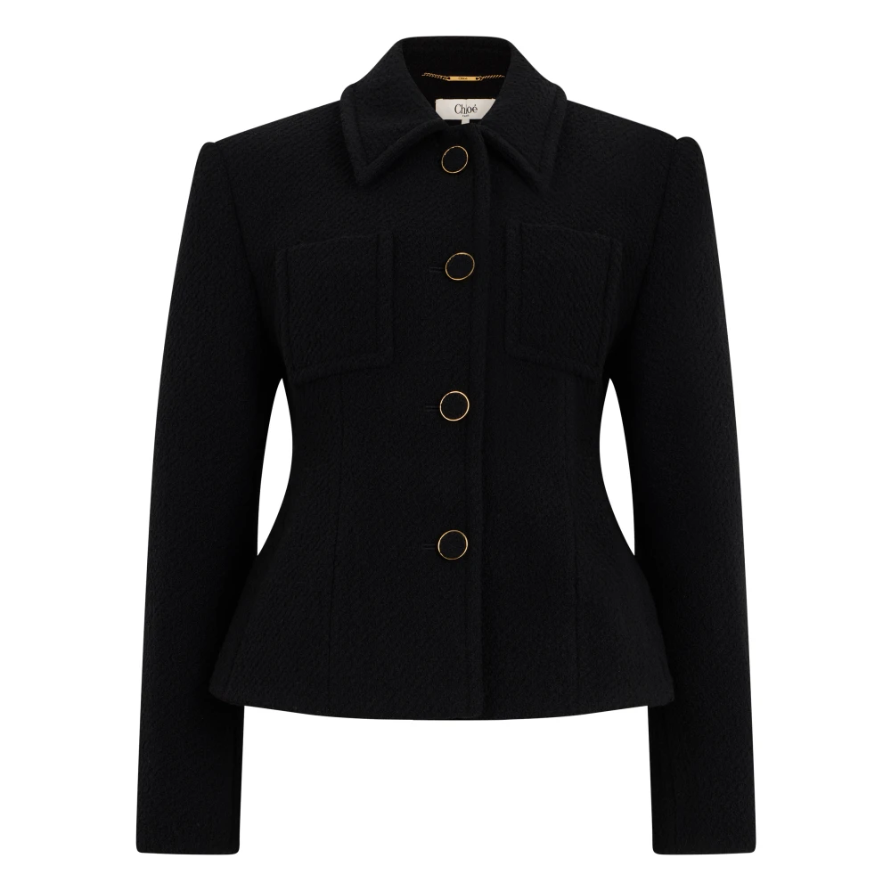 Chloé Donna Nero Giacche, M, New, - Immagine 6