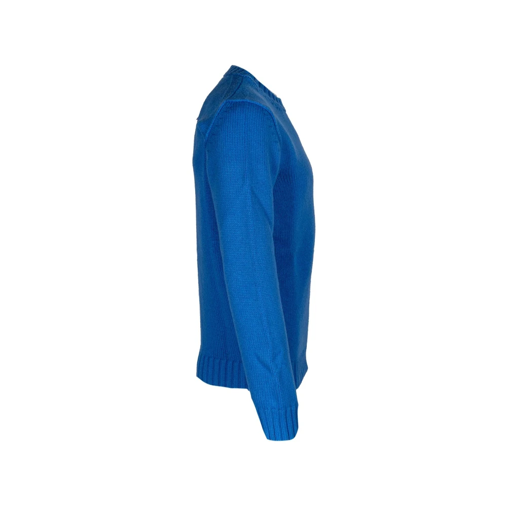 Kangra Heren Merinowol Trui Ronde Hals Blue Heren