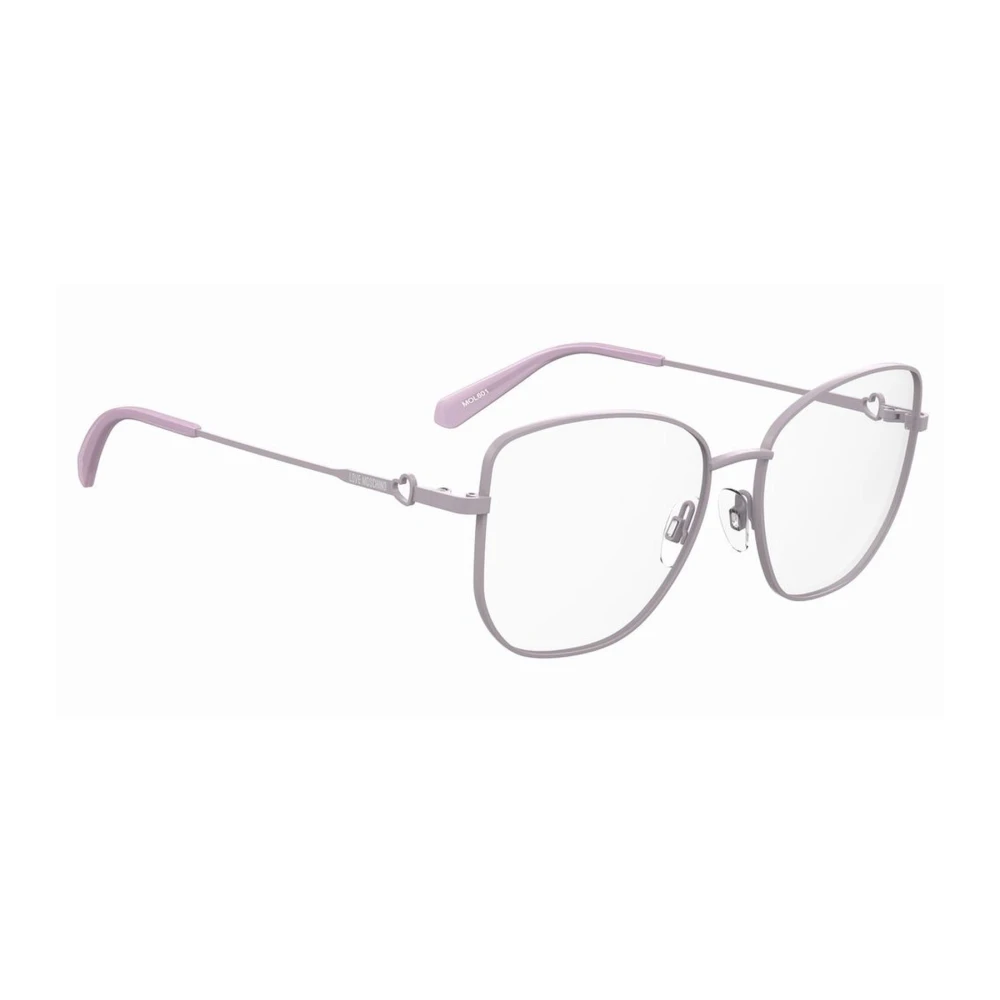 Love Moschino Paarse Metalen Frame Bril Purple Dames