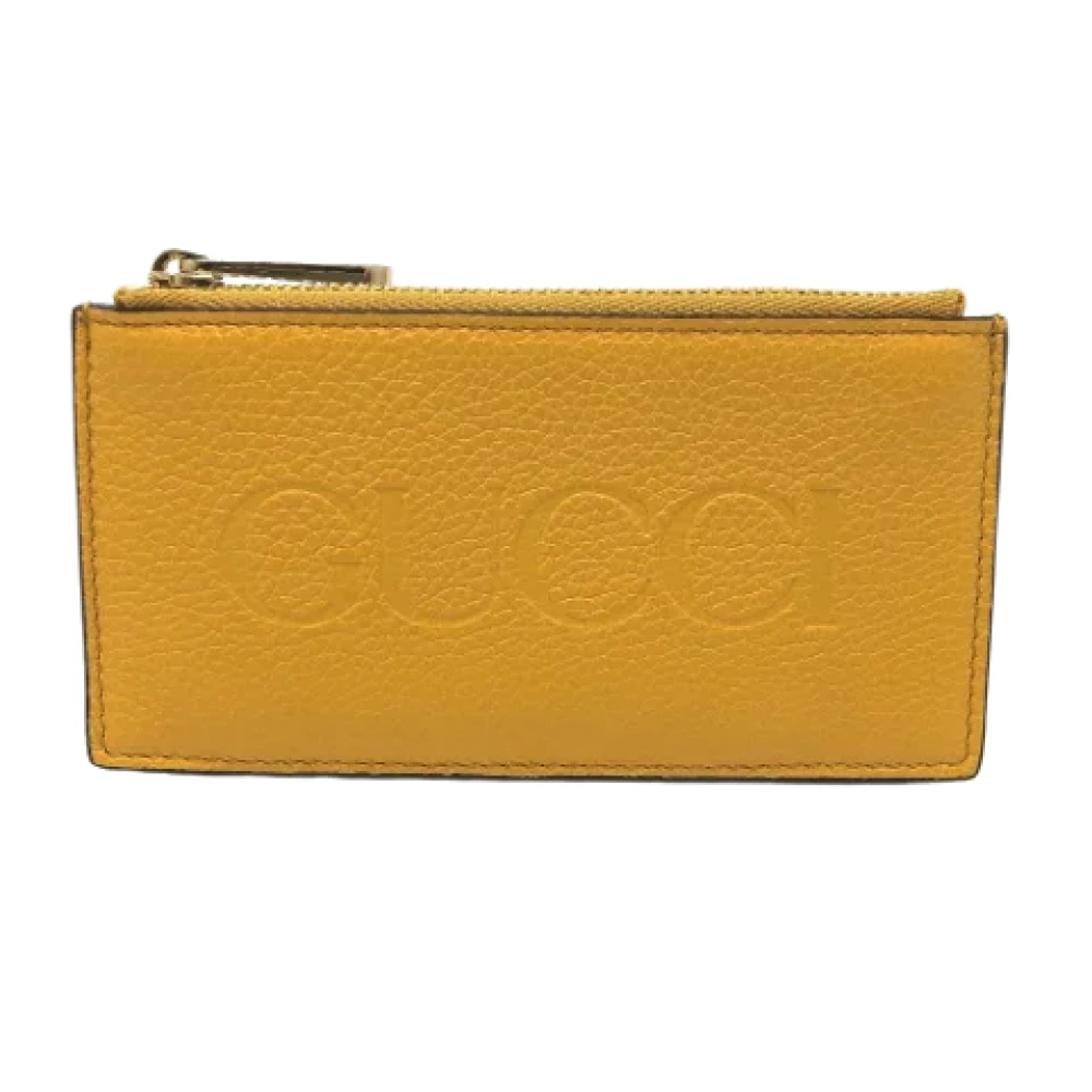 Gucci Vintage Pre-owned Leather wallets Yellow Heren