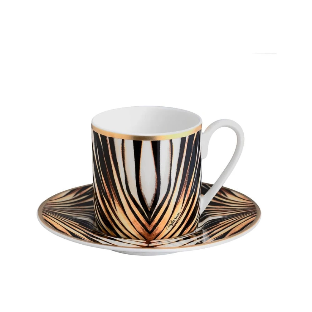 Roberto Cavalli Ray of Gold Kaffekoppar Set Multicolor, Unisex