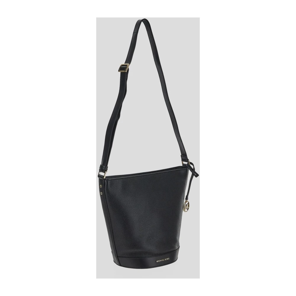 Michael Kors Leren Schoudertas Black Dames