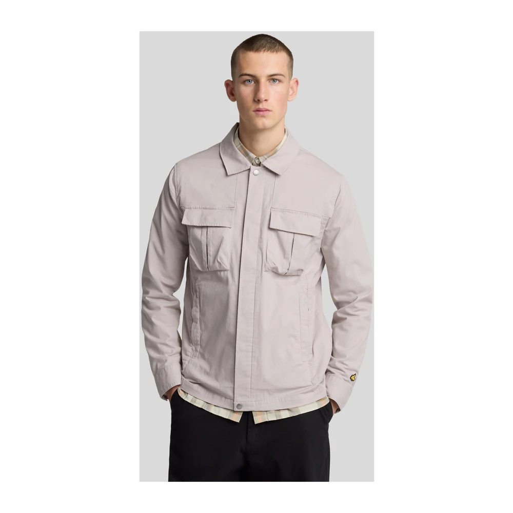 Lyle & Scott LS Geweven Shirts Ripstop Overshirt Gray Heren