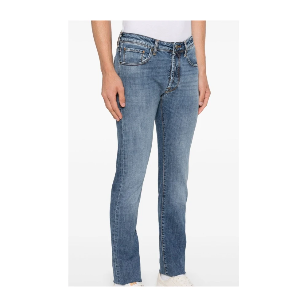 Incotex Slim Blue Division Stretch Jeans Blue Heren