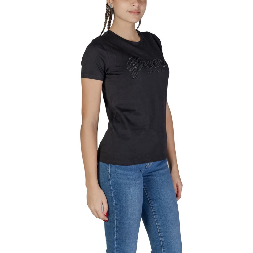 Guess Zwarte Katoenen Dames T-shirt Black Dames