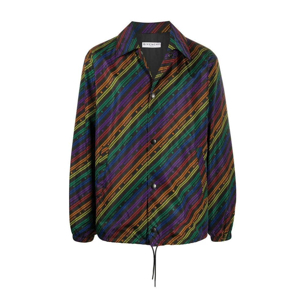 Givenchy Men's Rainbow Chain Nylon Jacket