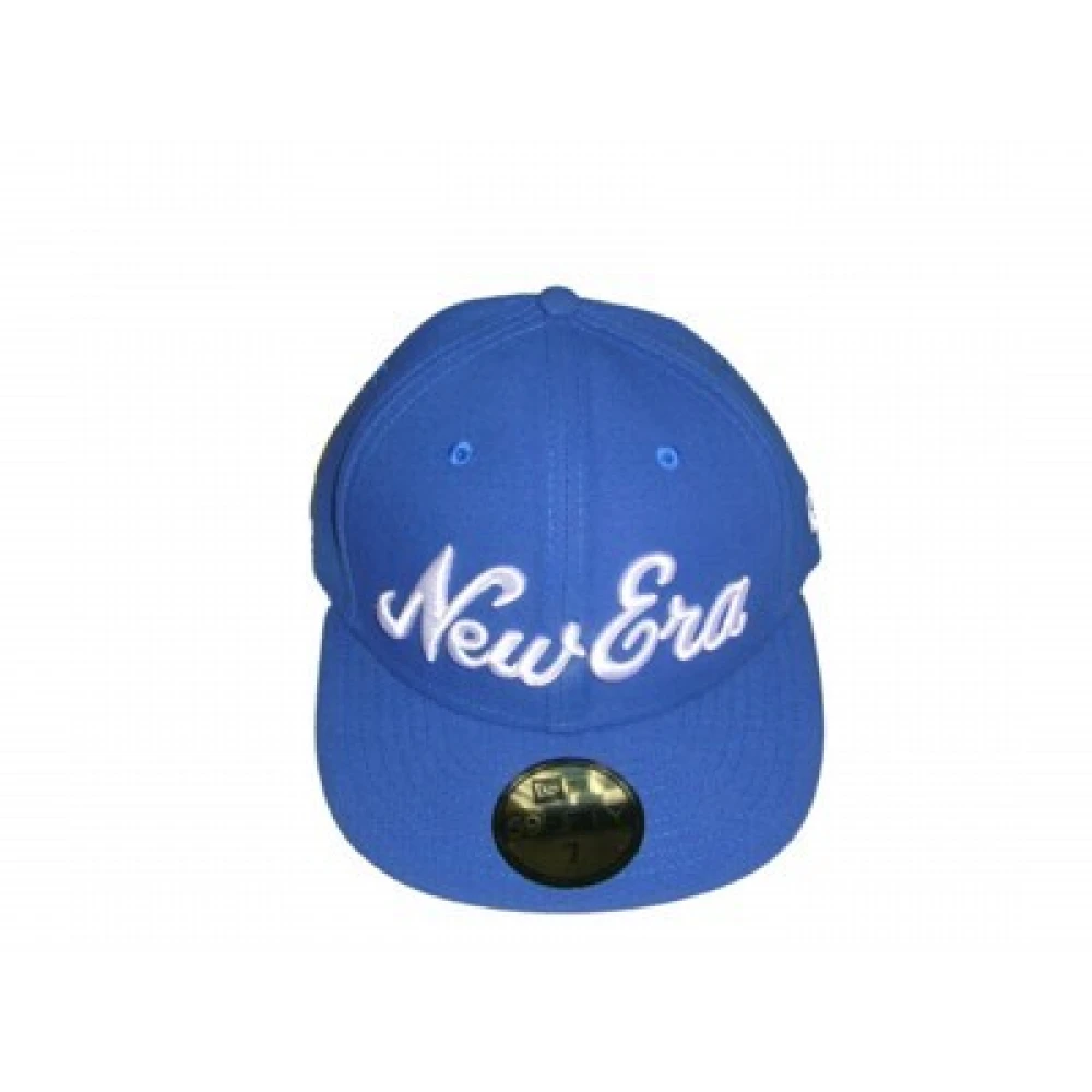 New Era Platt skärmkeps med skriptdesign Blue, Herr