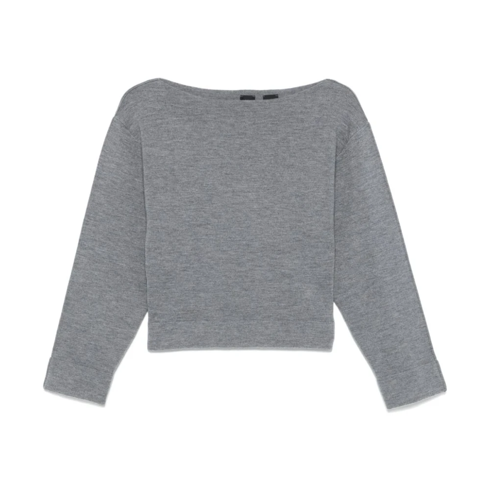 pinko Grijze Wollen Trui Gray Dames