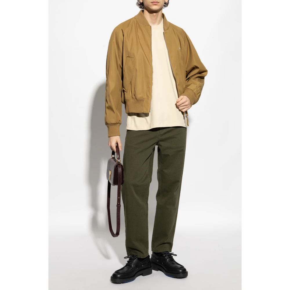 Ami Paris T-shirt met logo Beige Heren