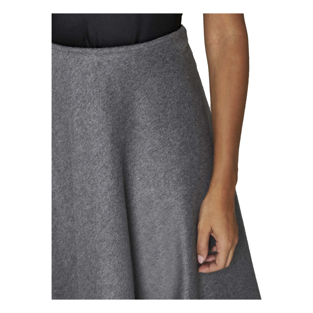 Blanca Vita Grijze A-lijn Flared Midi Rok Gray Dames