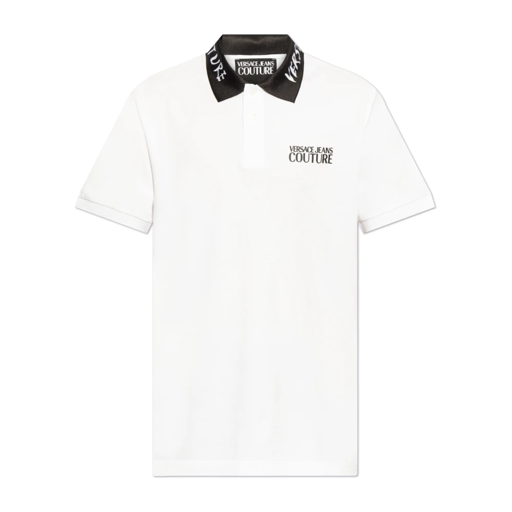 Versace Jeans Couture Polo met bedrukt logo White Heren