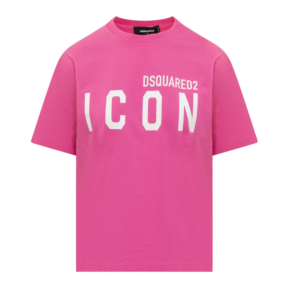 Dsquared2 T-shirt met icoonprint Purple Dames