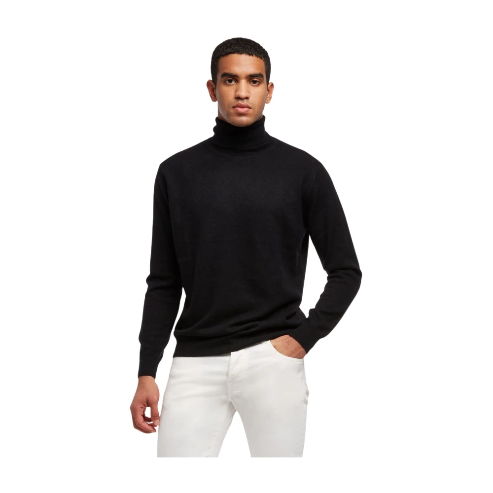 Brooks Brothers Black Cashmere Knitwear, Male, Xl, Cashmere Turtleneck Jumper