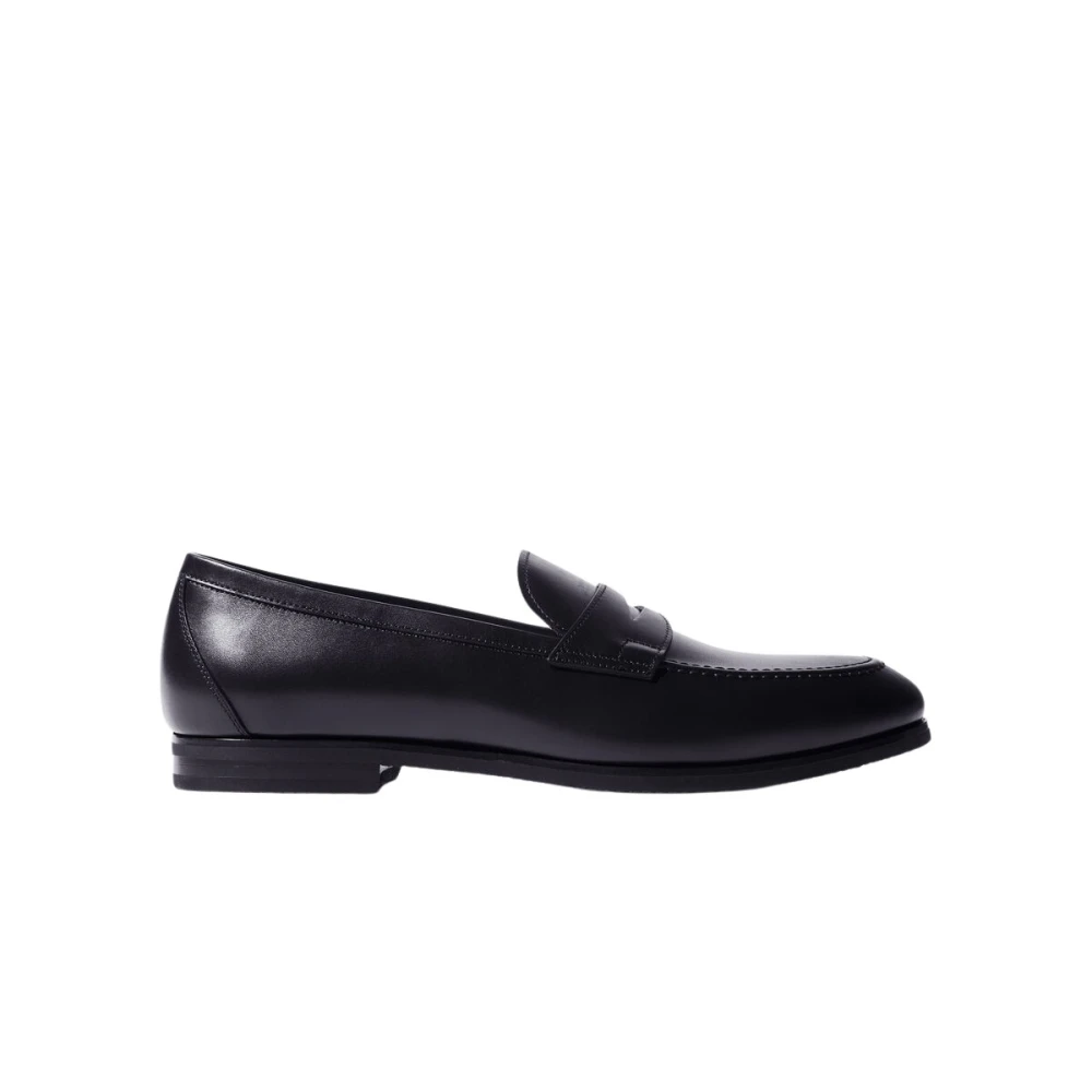 Scarosso Handgjorda Italienska Penny Loafers Black, Herr