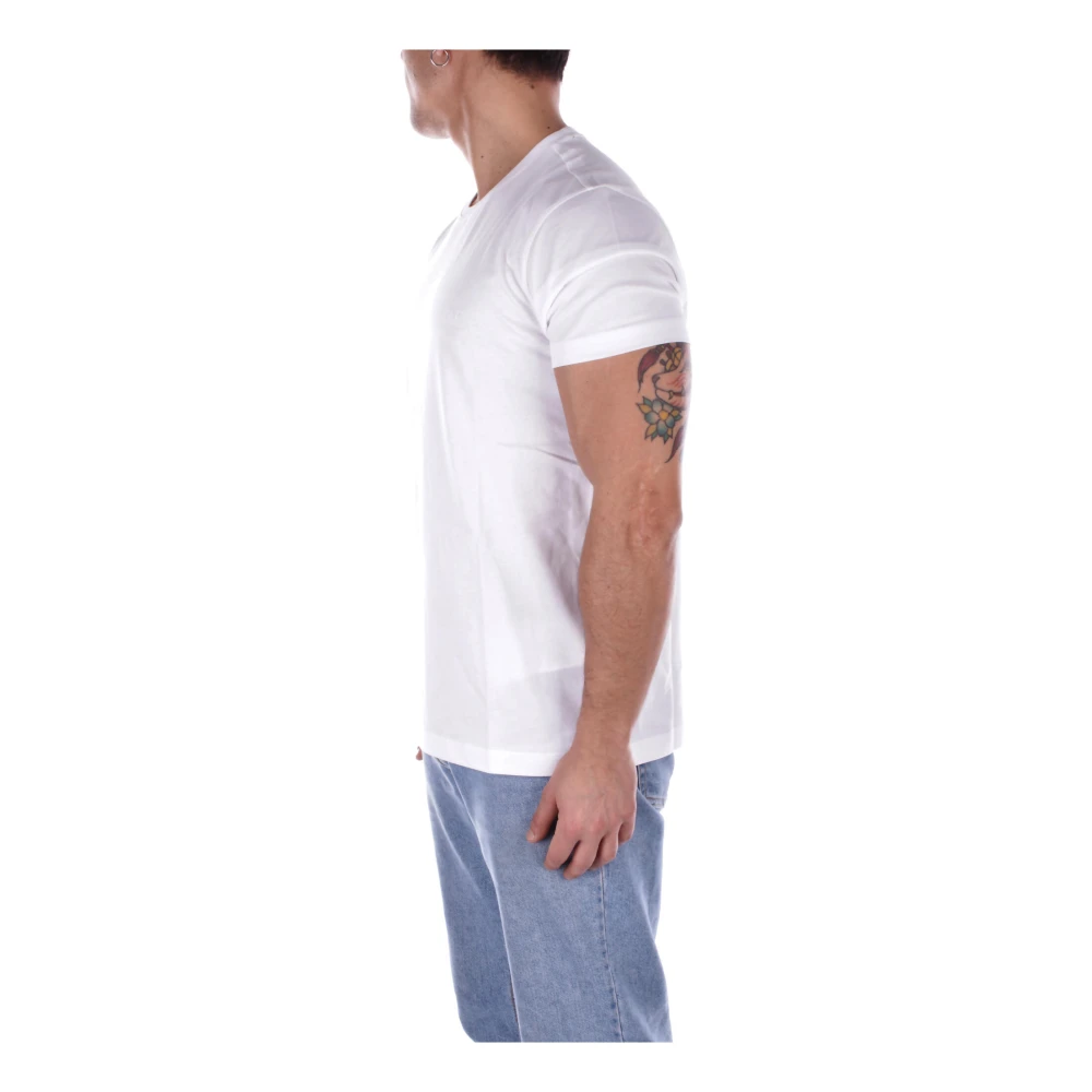 Fay Wit Logo Front T-shirts en Polo's White Heren