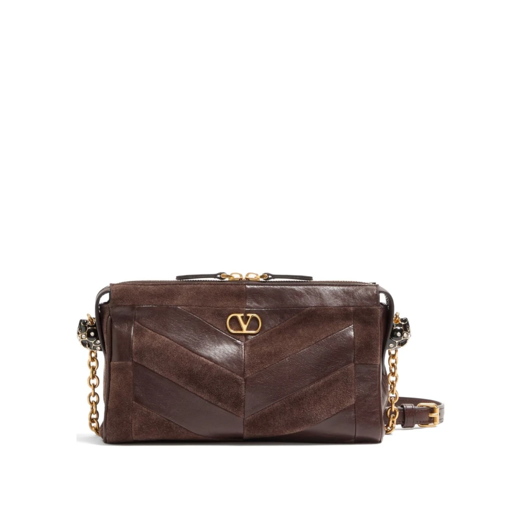 Valentino Garavani Women's Brown Small Shoulder Bag Panthea In Suede And Nappa Chevr - Image 6