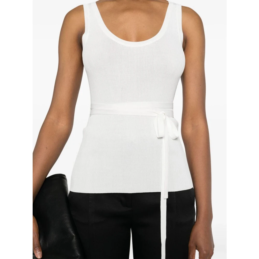 P.a.r.o.s.h. Witte Gebreide Trui White Dames