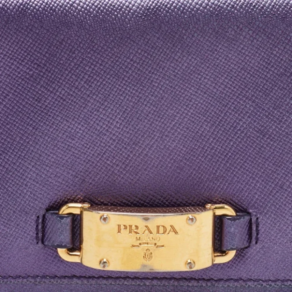 Prada Vintage Pre-owned Leather wallets Purple Dames