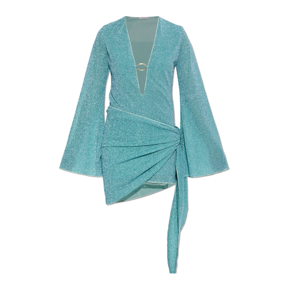 Oseree Blue Lurex-Thread Dress - Female - Party Dresses - S - Dresses