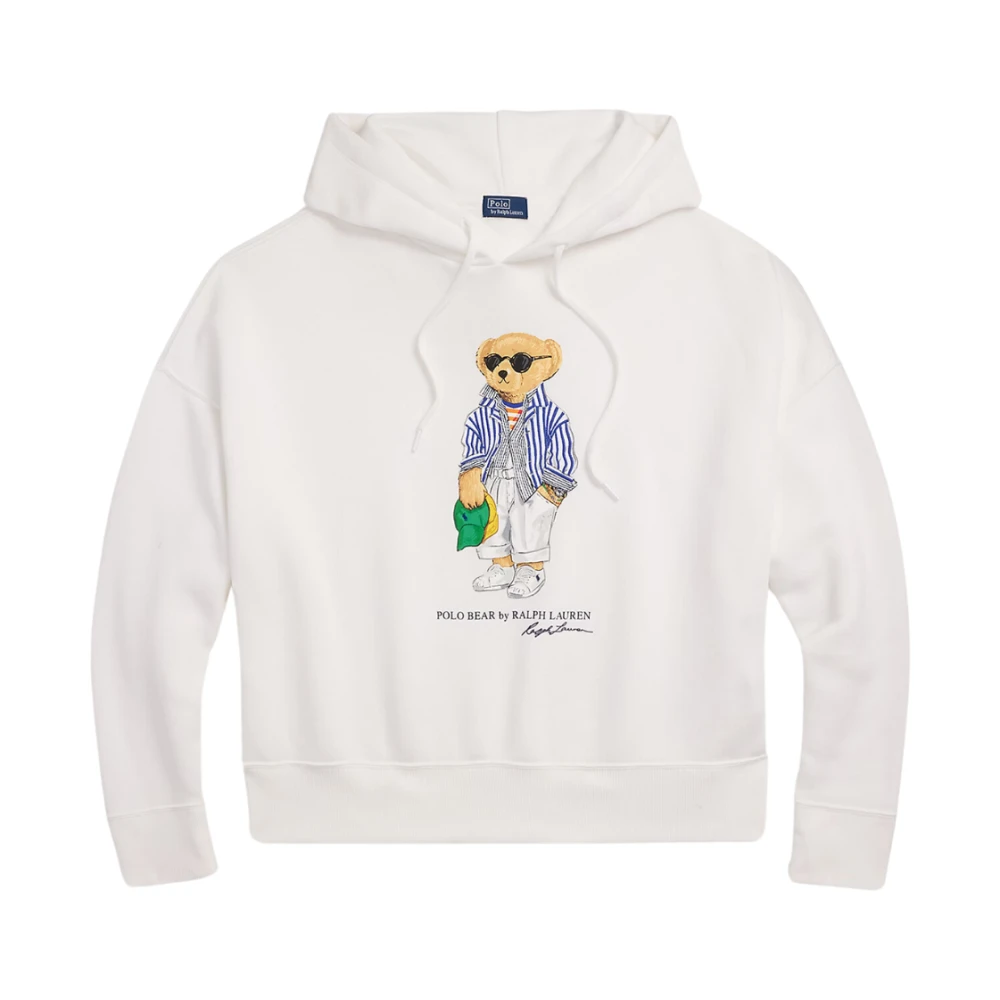 Polo Ralph Lauren Gestreepte lange mouwen sweatshirt wit White Dames