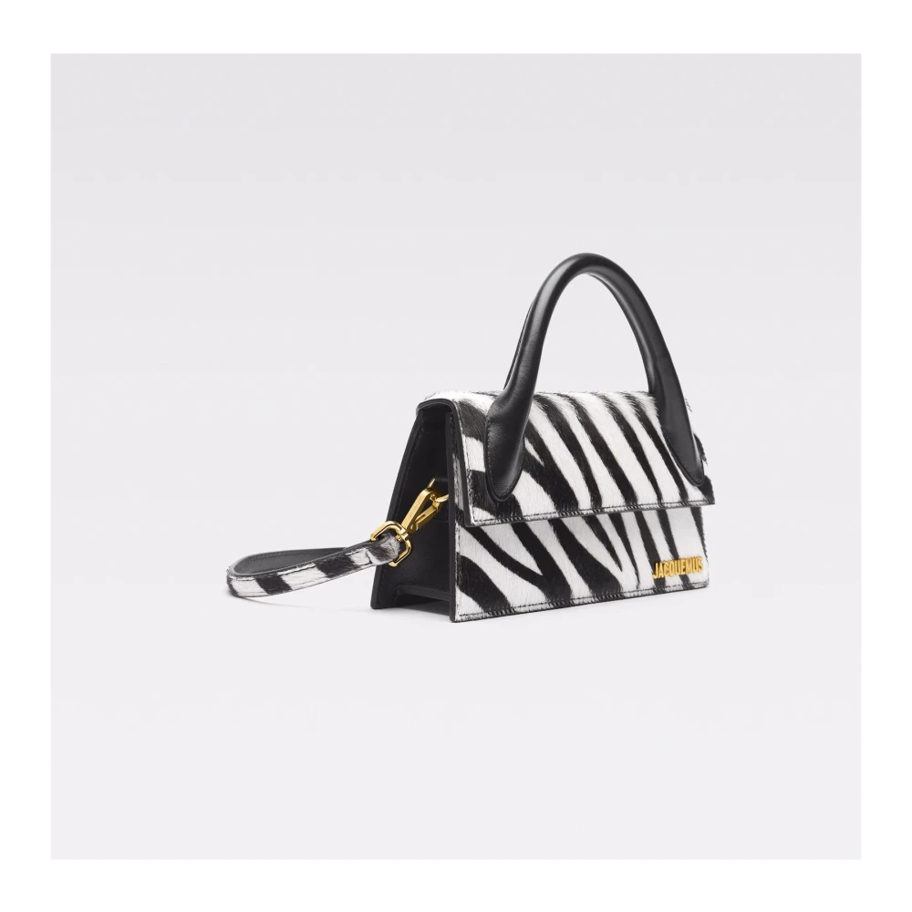 Jacquemus Zebra Print Leren Schoudertas Black Dames