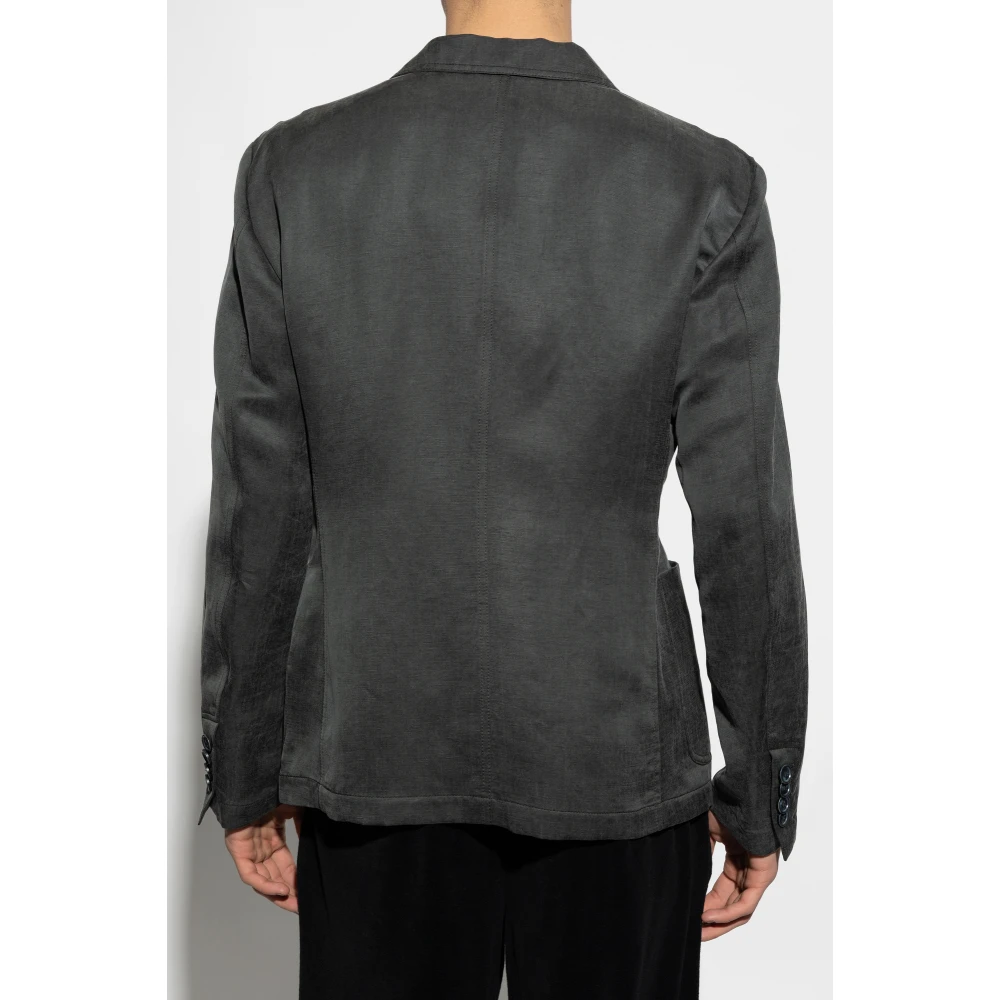 Giorgio Armani Blazer met zakken Gray Heren