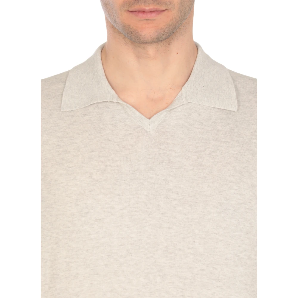BRUNELLO CUCINELLI Grijze Katoenen Poloshirt voor Mannen Gray Heren