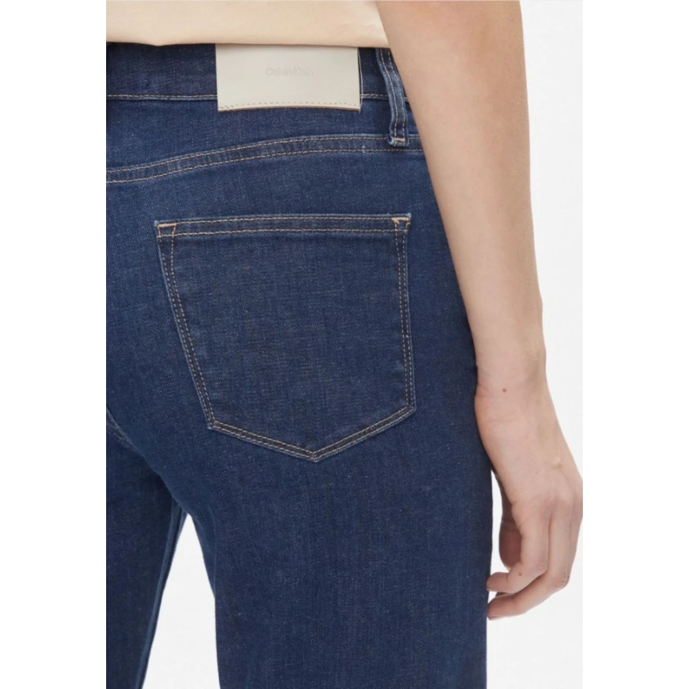 Calvin Klein Slim Mid Blue Jeans voor Vrouwen Blue Dames
