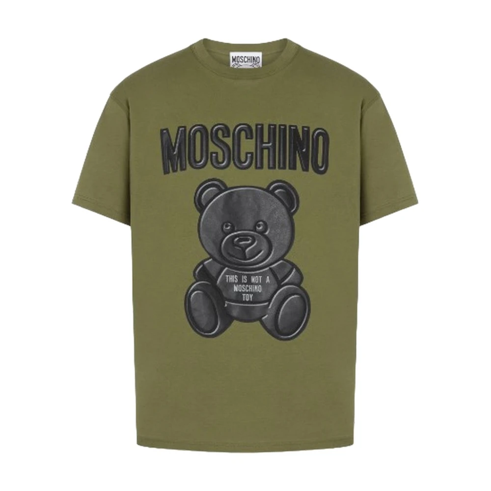 Moschino Katoenen T-shirt Green Heren