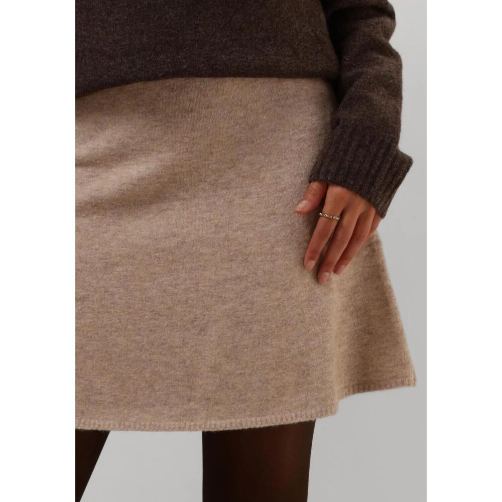 NEO NOIR Beige Gebreide Rok voor Vrouwen Beige Dames