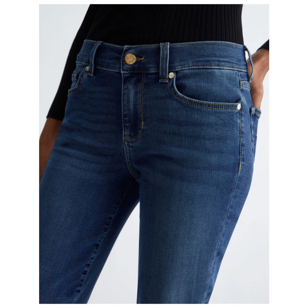 Liu Jo Slim 7 8 Jeans in katoen en lyocell mix Blue Dames