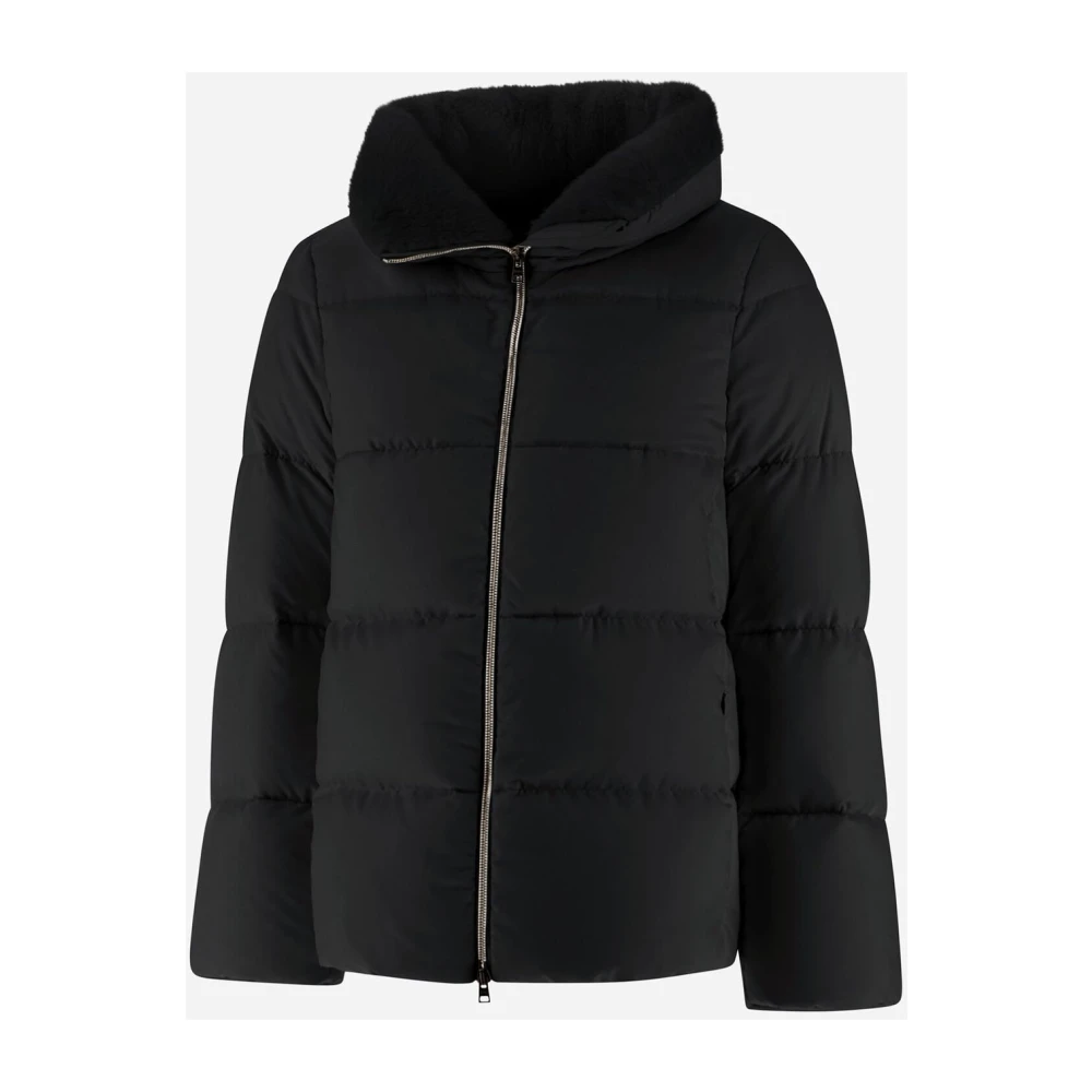 Herno Faux Fur Damesjas Black Dames