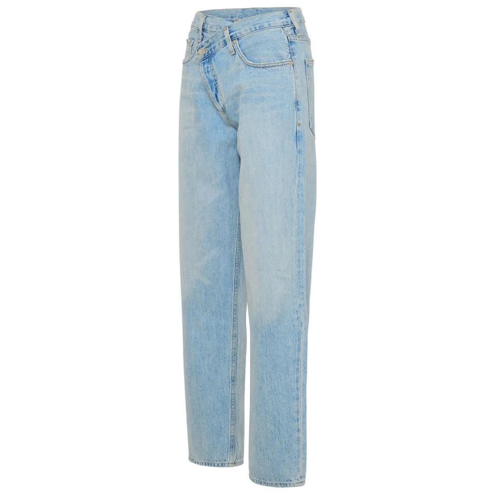 Agolde Criss Cross Upsized Jeans Blue Dames