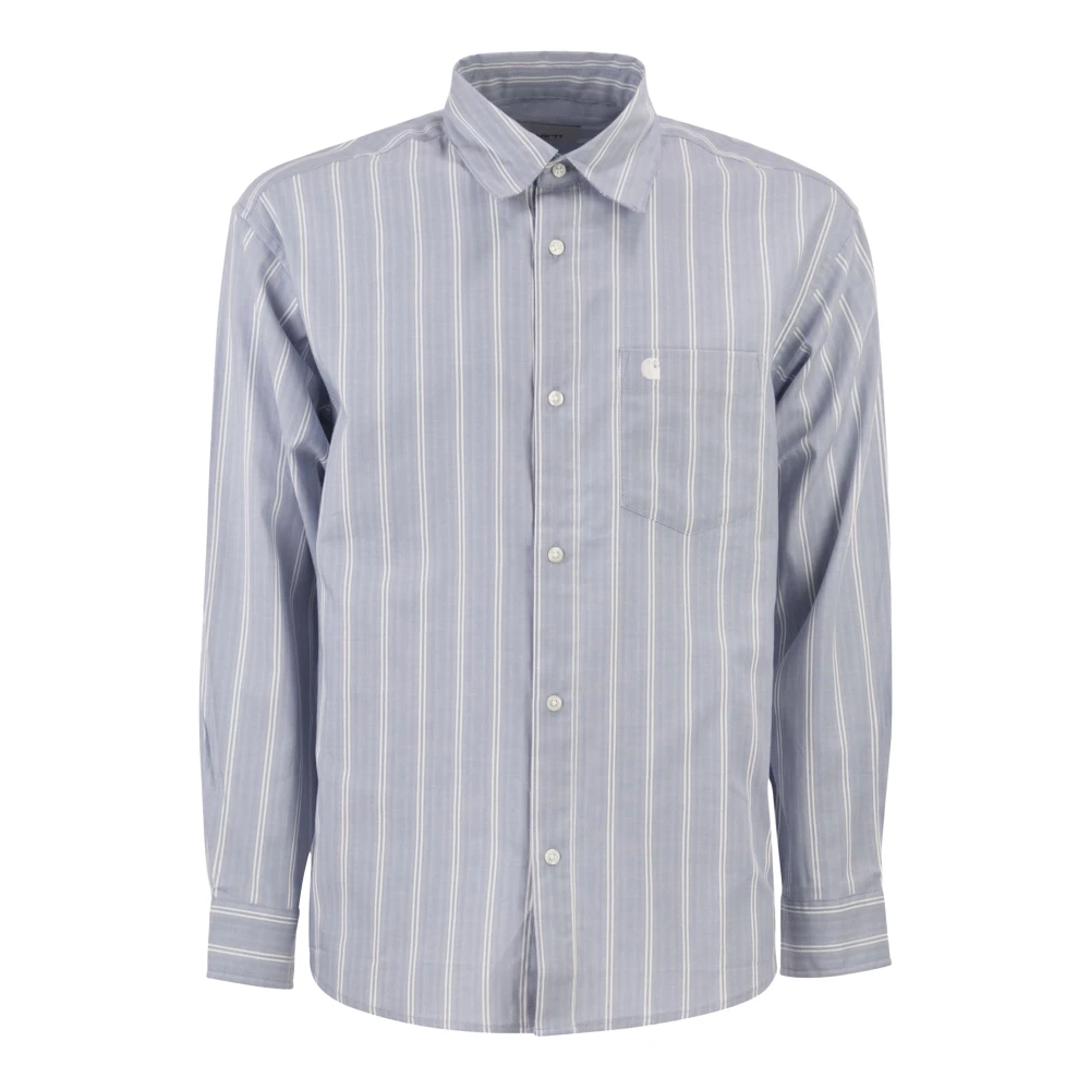 Carhartt Wip Men's Blue Beale Striped Cotton Shirt - Casual Shirts - M - Shirts